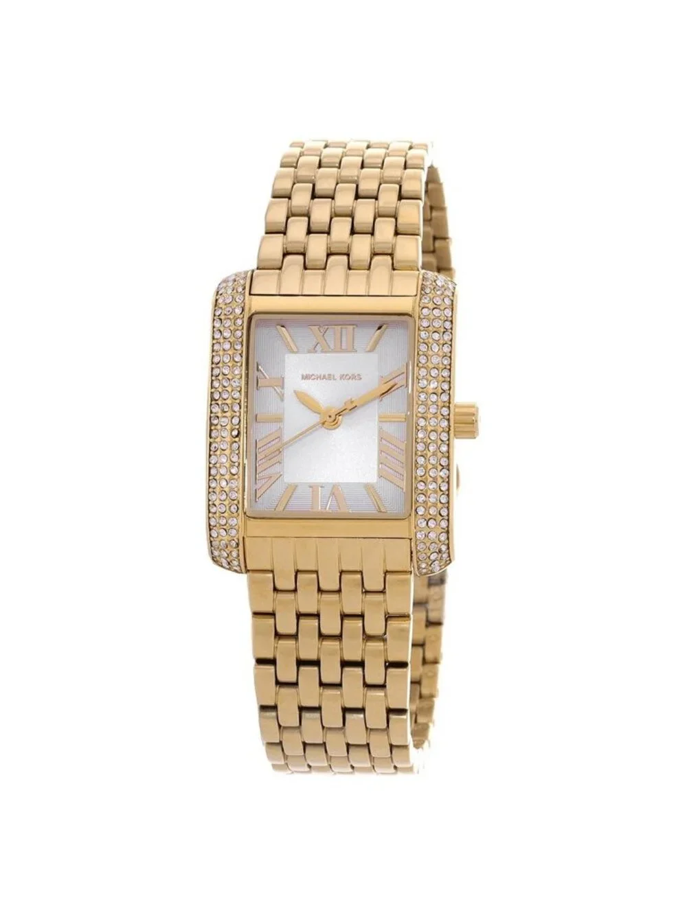 NWT Michael Kors Emery Quartz Crystal White Dial Ladies Watch